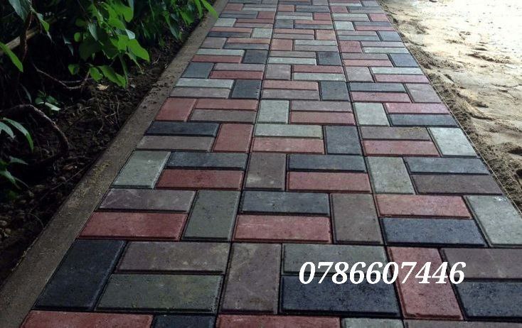 Brick paving walkway